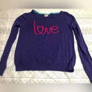 Mossimo “Love” Sweater